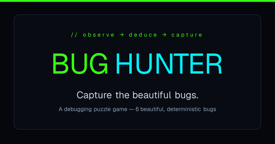 BUG HUNTERの画面